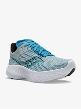 Saucony Teal Mesh Running Sneakers with White Sole